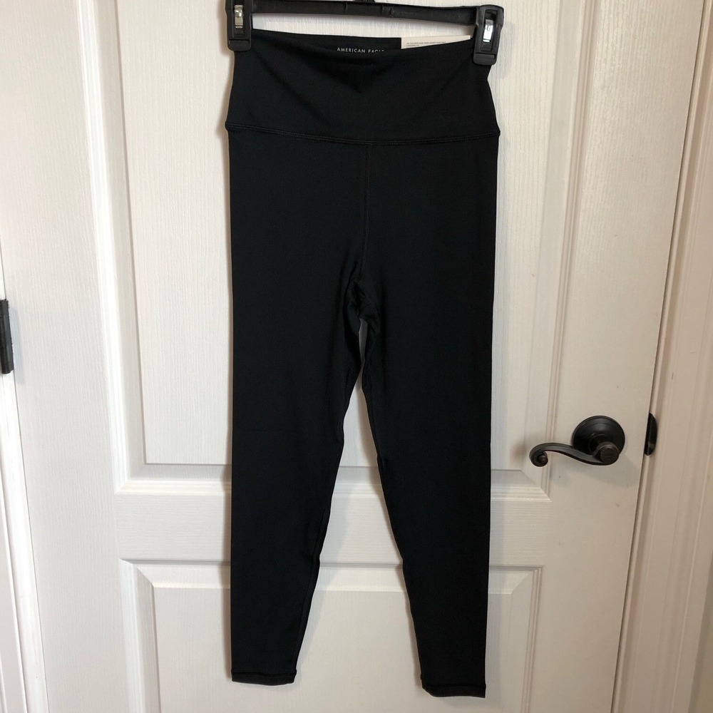 American Eagle Lightweight Everything Legging Black‎ 7/8 Highest Rise Small NEW